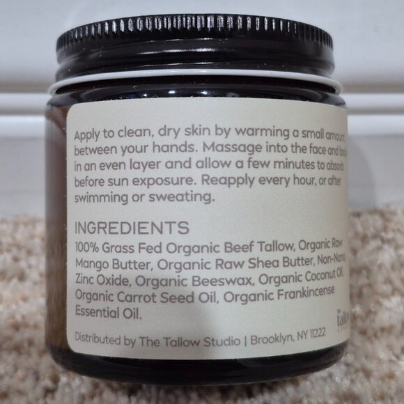 NEW 4.0 oz. The Tallow Studio Beef Tallow Mineral Sunscreen SPF 30 Grass Fed - Picture 10 of 11